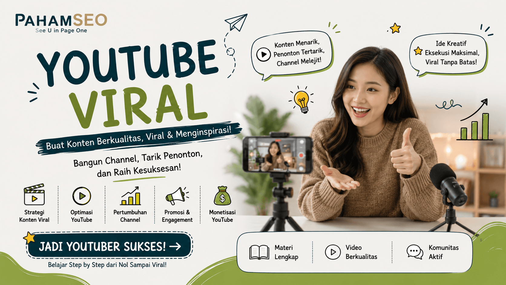 [PREMIUM CLASS] VIDEO VIRAL YOUTUBE UNTUK PEMULA — Program Kelas PahamSEO